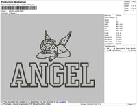 Angel Outline Embroidery File 4 size