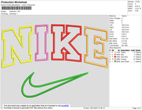 Nike Colors Embroidery File 7 size