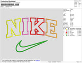 Nike Colors Embroidery File 7 size