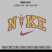 Nike ASU Embroidery File 4 size