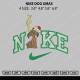 Nike Dog Xmas Embroidery File 4 size