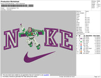 Nike Buzz Lightyear Embroidery File 3 size