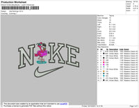 Nike Flamingo Embroidery File 4 size