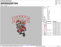 Nike Goku Xmas Embroidery File 4 size