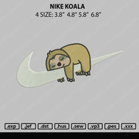 Nike Koala Embroidery File 4 size