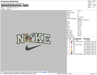 Nike Mickey V2 Embroidery File 4 Size
