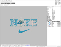 Nike Smurf Embroidery File 4 size