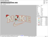 Nike Snoopy Xmas Embroidery File 4 size