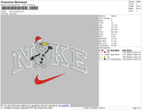 Nike Snowman Embroidery File 4 Size