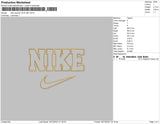 Nike Swoosh Outline Embroidery File 4 size