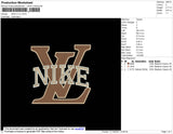 Nike X LV Embroidery File 4 size