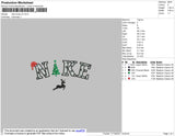 Nike Xmas Embroidery File 4 size