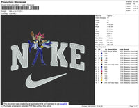 Nike Yu Gi Oh Embroidery File 4 size