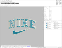 Nike 2outline V7 Embroidery File 6 size