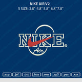 Nike Air V2 Embroidery File 5 size