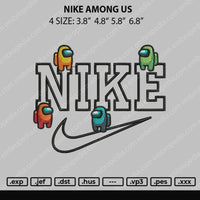 Nike Among Us Embroidery File 4 size