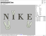 Nike Bad Bunny Embroidery File 4 size