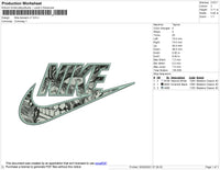 Nike Berserk V1 Embroidery File 4 size