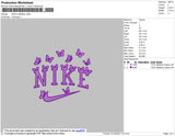 Nike Butterflies 002 Embroidery File 4 size