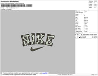 Nike Cow Black V2 Embroidery File 7 size
