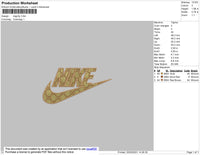 Nike Swoosh GC Embroidery File 4 size