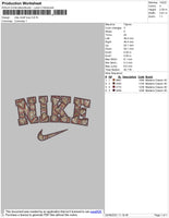 Nike Love Pattern Embroidery File 4 size