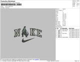 Nike Godzilla Embroidery File 4 size