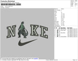 Nike Godzilla Embroidery File 4 size