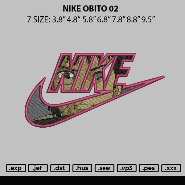 Nike Obito 02 Embroidery File 6 size