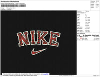 Nike Spider Text Embroidery File 4 size
