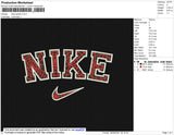 Nike Spider Text Embroidery File 4 size