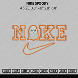 Nike Spooky Embroidery File 4 size