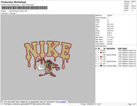 Nike Tasmanian Embroidery File 4 size