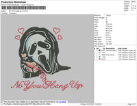 No You Hang Up V3 Embroidery File 4 size