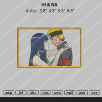 Naruto Hinata Embroidery File 4 size