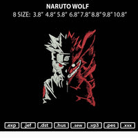 Naruto Wolf Embroidery File 8 size