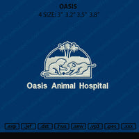 Oasis Embroidery File 4 size