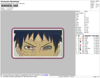 Obito Eyes Embroidery File 4 size