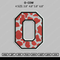 O Cow Embroidery File 4 size
