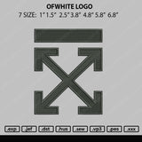 Offwhite Logo Embroidery File 7 size