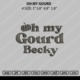 Oh My Gourd Embroidery File 4 size