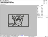 Naruto Rectangle Outline Embroidery File 4 size