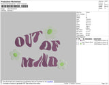 Out Of Mind Embroidery File 4 size