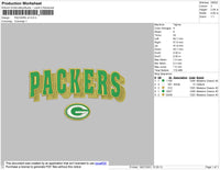 Packers V2 Embroidery File 4 size