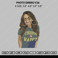 Photo Embro V26 Embroidery File 4 size
