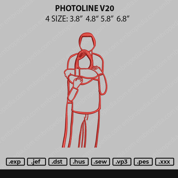 Photoline V20 Embroidery File 4 size