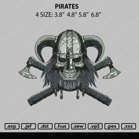 Pirates Embroidery File 4 size
