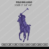 Polo Big Logo Embroidery File 3 size