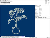 Plants Embroidery File 4 size