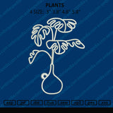 Plants Embroidery File 4 size